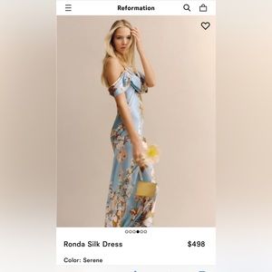 Reformation Ronda silk dress size 10